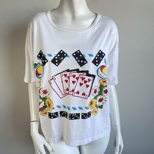 80's 90's Vintage Single Stitch Live Wire Retro Game Night Graphic T Shirt M/L
